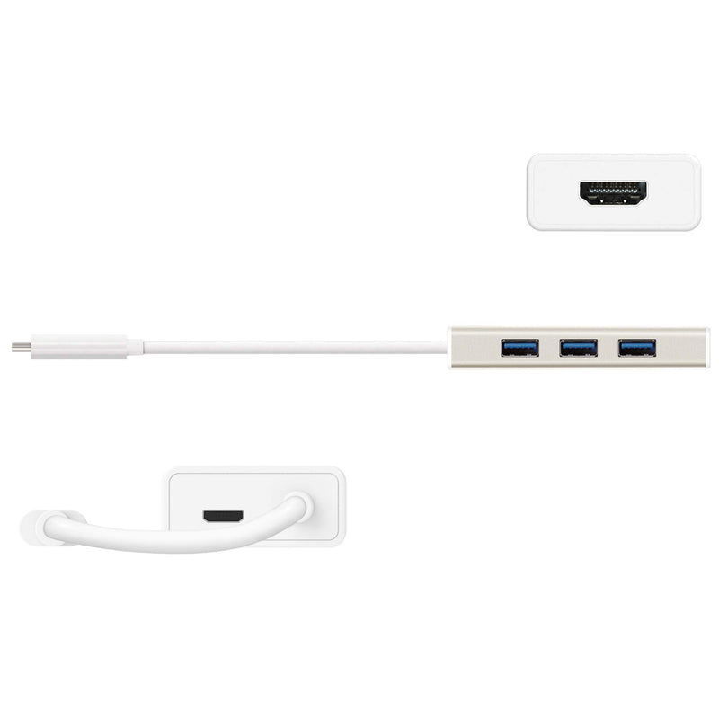 j5create USB 3.1 Type C to 3 USB 3.0 Hub with 4K HDMI Port (JCH451)