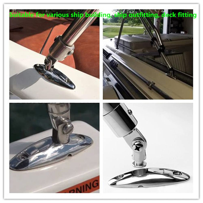 Boat Bimini Top Swivel Hinge,316 Stainless Steel Deck Side Mount Quick Release Hinge,Marine Hardware Accessories,Include Screws, Pack of 2