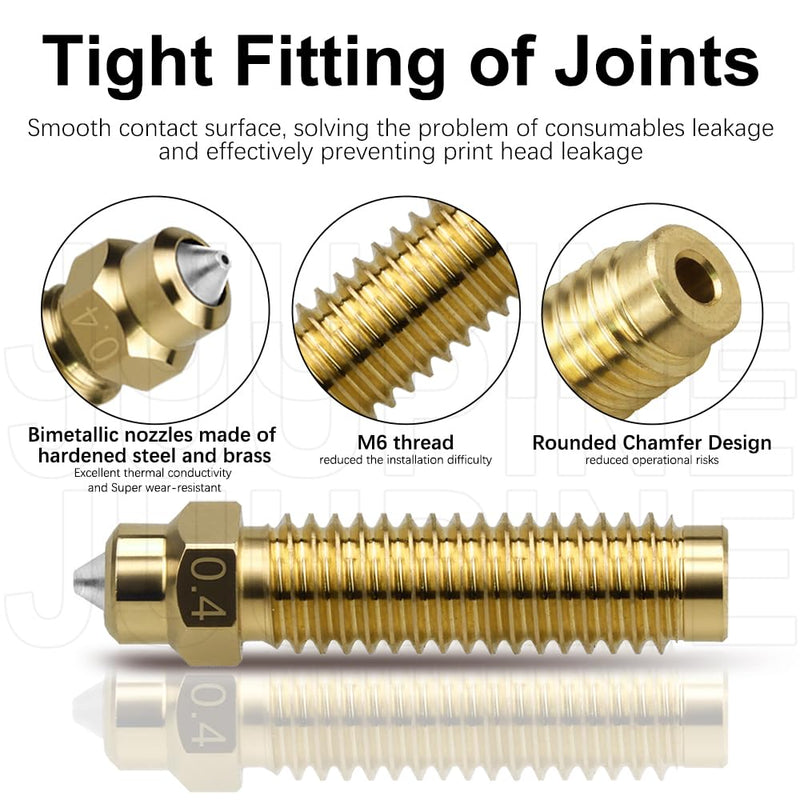 for ELEGOO Centauri Carbon Hotend Kit (3pcs), Pre-Installed 0.2mm/0.4mm/0.6mm Brass Hardened Steel Nozzle, Extruder kit Has Pre-Installed Heat Sink,with 3PK Silicone Socks and 3PK Nozzle Wipes
