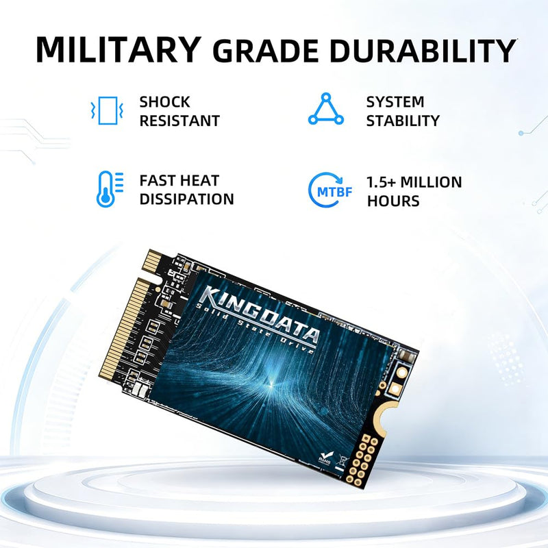 M.2 2242 SSD 128GB 3D NAND TLC PCIe 3.0x4 NVMe 22x42mm | Internal Solid State Drive Compatible with Desktop PC Laptop Read up to 1600MB/s