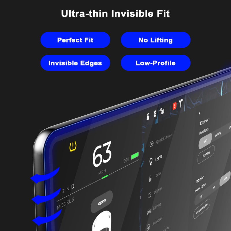 Glossy HD Tempered Glass Screen Protector for 2026 Tesla Model Y Juniper (Premium/Performance), 16in+8in Screen, Scratch Resistant, Alignment Installation Kit, Perfect for Daily Driving