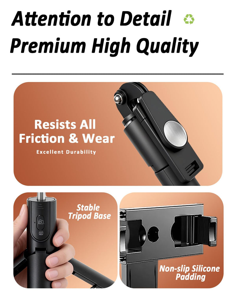 67" Phone Tripod Selfie Stick for iPhone and Android Phone, Cell Phone Tripod Stand with Wireless Remote Control