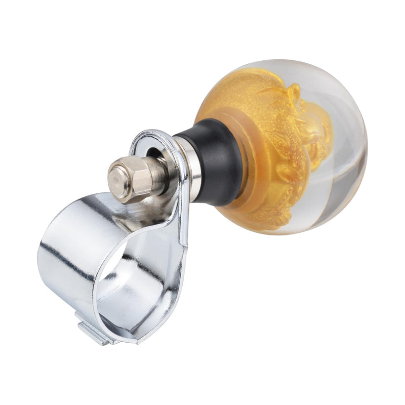 Abfer Car Steering Wheel Spinner Knob Turning Assist Suicide Grip Handle Brody Knobs Fit Most Vehicles Trucks Boats, Gold