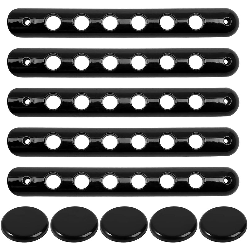 E-cowlboy Grab Handle Inserts Cover+Push Button Knobs Cover Trim for Jeep Wrangler JK JKU Sahara Rubicon Unlimited 2007-2018 Exterior Door Handle Decoration Accessories Aluminum (Black) Black