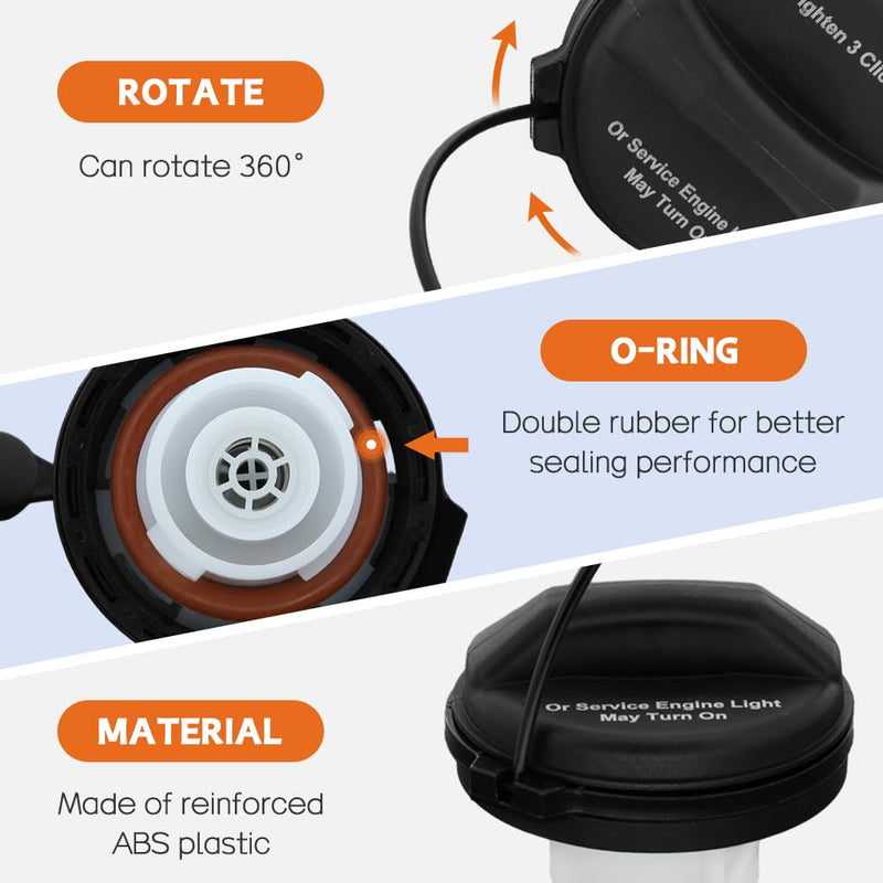 Fuel Tank Cap Gas Cap Compatible with Chevy Aveo Cobalt Colorado Malibu Impala Express,GMC Canyon Envoy Savana, Pontiac Grand Prix Buick LaCrosse Lucerne,Cadillac DTS CTS STS Replaces ‎95995094 95995094
