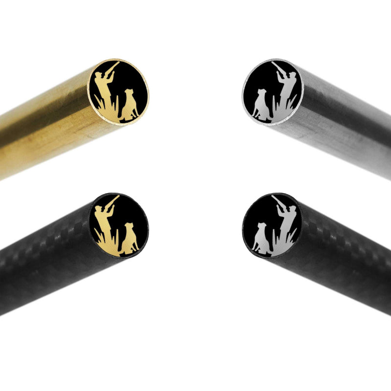 Mosaic Pin for Knife | Decorative Brass Heavy Duty Knife Handle Pins for Fixed Blade Knives | Handmade Pocket Knife Pins Tools Hunter and Dog 3/8" (10mm)