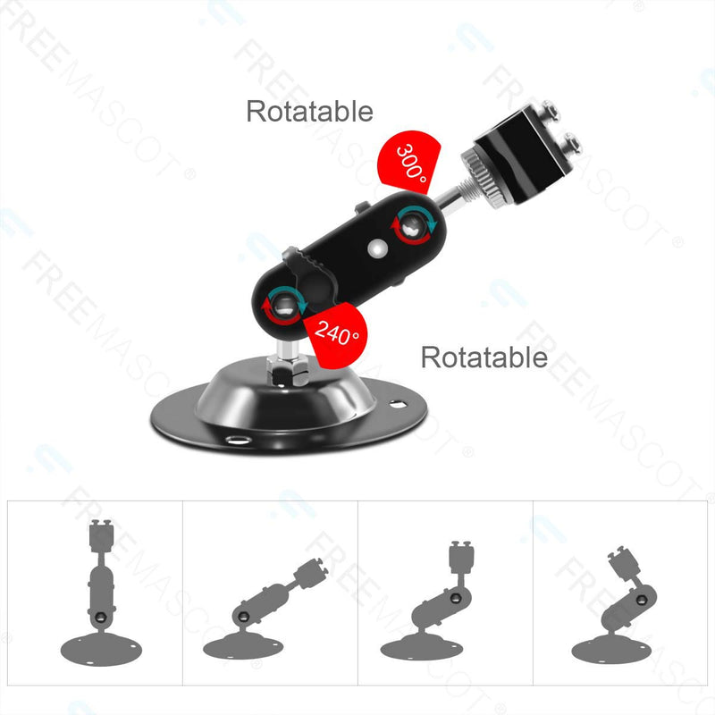 FreeMascot 360 Degree Stand with 12mm-16mm Mount Holder for Laser Pointer/Laser Pen/Flashlight (Black) (Diameter 12mm Mount) Diameter 12mm Mount