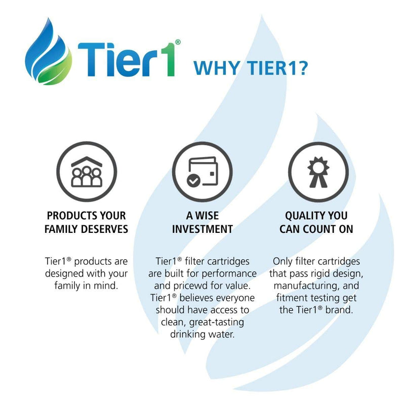 Tier1 Undersink Water Filter Replacement for GE FQSVF, GXSV65, GNSV70, GNSV75 - Carbon Block Media Reduces Chlorine and Other Water Contaminants - 2 Pack 1