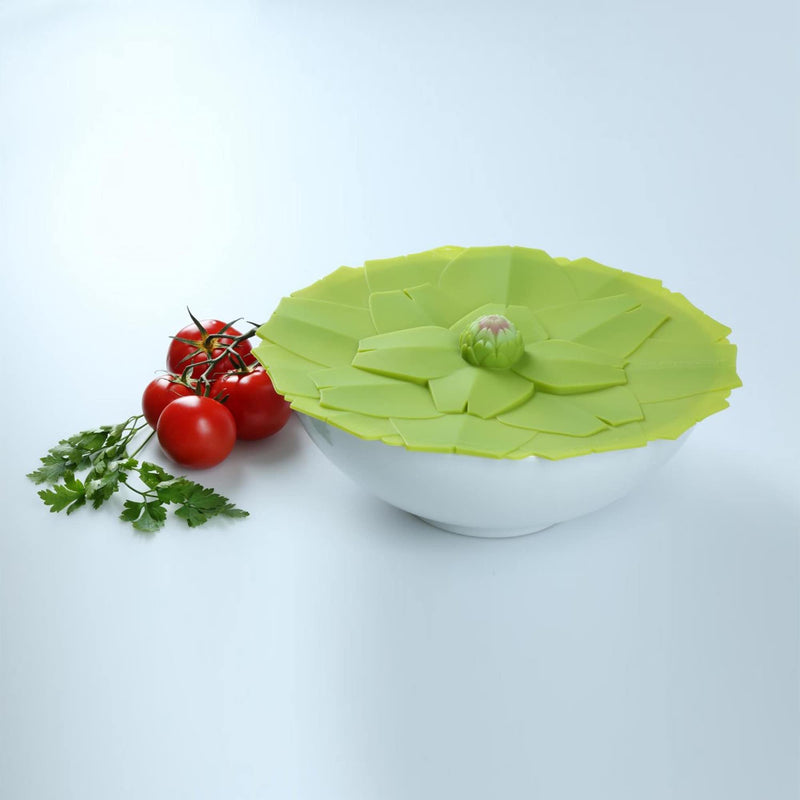 Charles Viancin - Artichoke Silicone Lid for Food Storage and Cooking - 11''/28cm - Airtight Seal on Any Smooth Rim Surface - BPA-Free - Oven, Microwave, Freezer, Stovetop and Dishwasher Safe