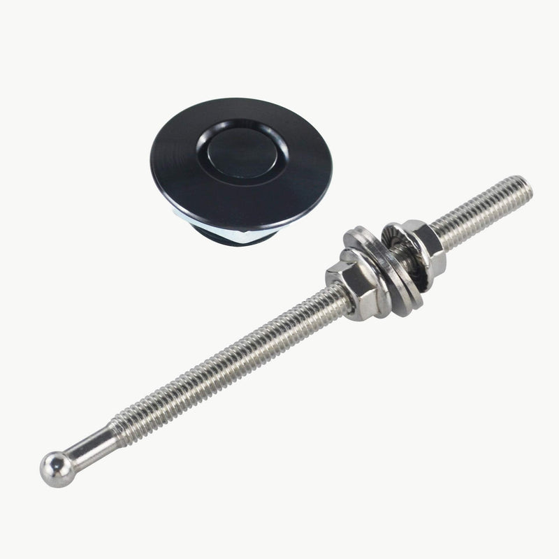 2pcs 1.25" Universal JDM Style Quick Latch Bumper Release Fastener Push Button Billet Hood Pin Lock Clip Kit Quick Pins for Auto Car Bumper Hood License Plate Black