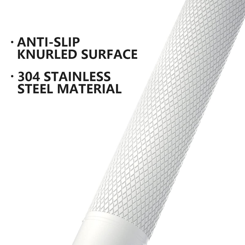 12 Inch Anti Slip Shower Grab Bar Oil Rubbed White, Munzong Bathroom Grab Bar, Knurled Bathroom Balance Bar,Safety Hand Rail Support Handicap Elderly Injury Senior Assist Bath Handle 12inch-2 pack
