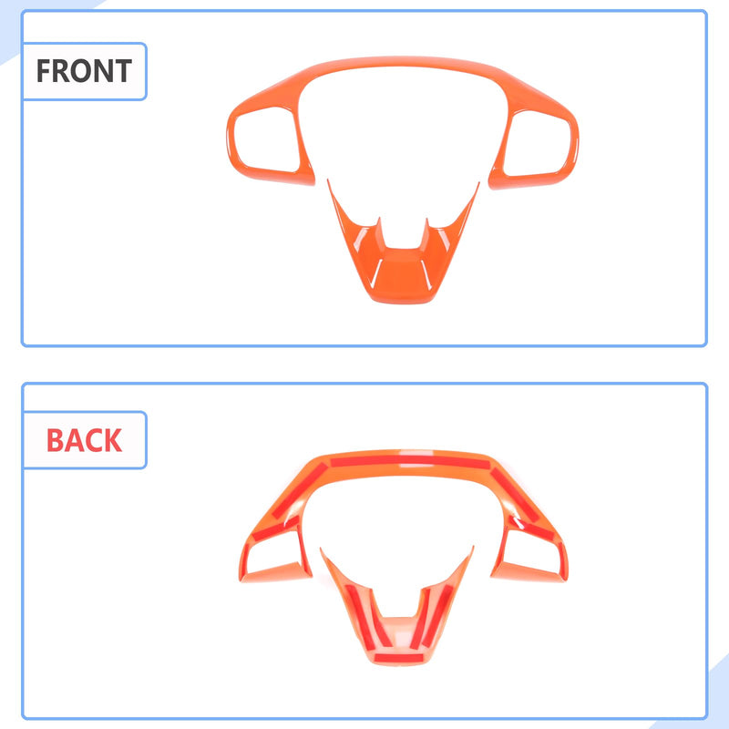 Aunginsy Central Control Steering Button Frame Trim Compatible with Ford Maverick 2022+ Bronco Sport 2021+ Escape 2020+ Center Console Steering Panel Protector Cover Decorative Sticker ABS Accessories Orange