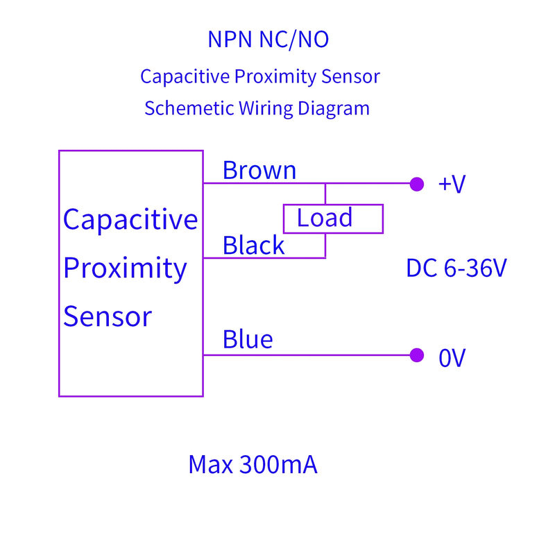  [AUSTRALIA] - 2 Pcs Capacitive Proximity Sensor Switch, DC 6V-36V, NPN NO, M18, 3 Wires, Detecting Distance: 10mm, Normally Open, LJC18A3-H-Z/BX