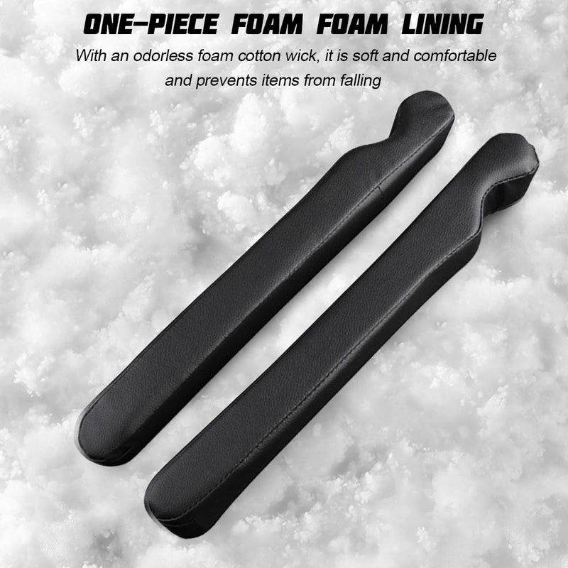 Mandark Car Seat Gap Filler, 2PCS Leather Vehicle Gap Stopper to Fill Between Seat and Console, Automotive Crevice Plug Blocker Accessories from Dropping, Universal for SUV, Sedan, Truck (Black) Black
