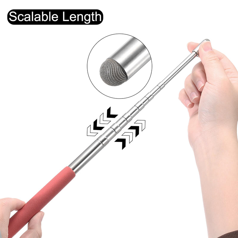 MECCANIXITY Telescopic Teachers Pointer Teaching Pointer Stick 39 Inch Retractable Extendable Pointer for Classroom Whiteboard Office Presentation Pointers, Red