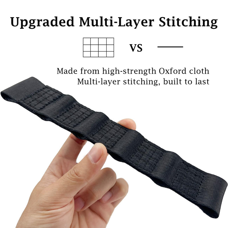 Door Straps for Jeep Wrangler TJ YJ JK JKU JL JLU 1987-2025,Adjustable Door Limiting Check Straps for Jeep Wrangler,Black(Pack of 2),Load 1000 Lb