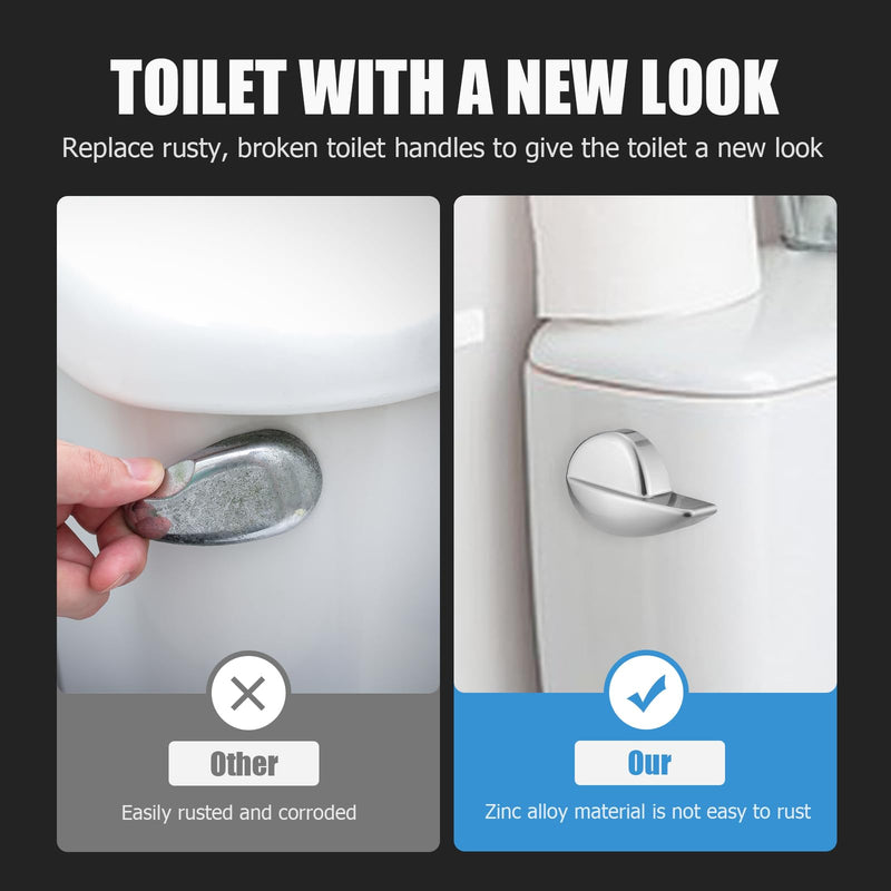 Compatible with TOTO Toilet Handle Replacement Parts Kit, Universal THU068#CP Trip Lvr for St743S Side Mount Toilet Flush Tank Lever Handle for TOTO Kohler Toilet Tank, 1-Pack Brushed Silver 1 Pack