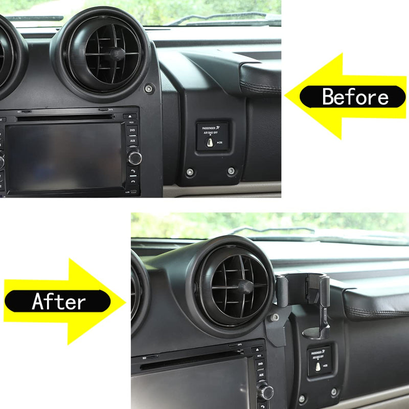 PIUGILH Car Side Vent Phone Mount, Fit for Hummer H2 2003-2007, Compatible with All Smartphone Models, Easy Installation
