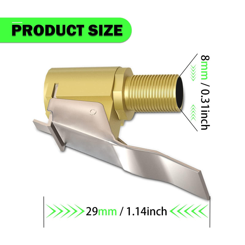 HIYITKS Air Chuck with Clip Adapter, Brass Locking Tire Inflator Nozzle Adapter Connect, No Leakage 250 PSI Tire Chucks for Vehicle Inflator Compressor Pump ConnectTool