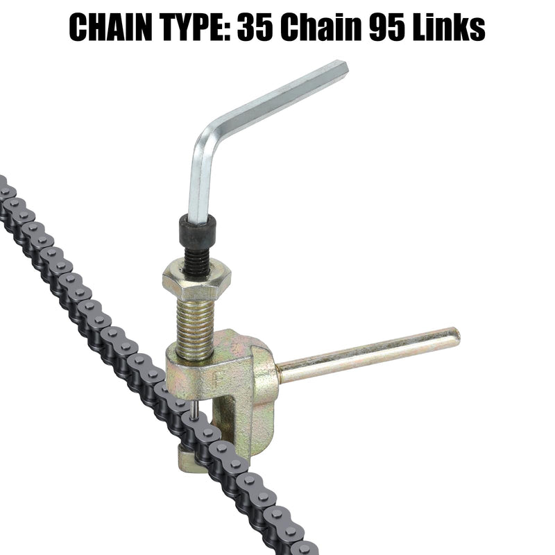 35 Roller Chain 3 Feet 95 Links with Chain Breaker Replacement for Go Kart Cart Mini Bike Bicycle Dirt Bike Motorcycles Powersports Accessories Parts with 35 Chain Master Links Connecting Link