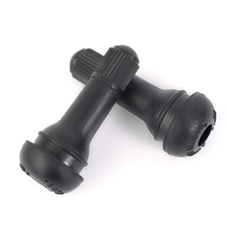 8Pcs Premium TR413 Tubeless Tire Valve Stems, Black Rubber Snap-in Tire Valve Stem, Universal for Tubeless 0.453 inches 11.5mm Rim Holes TR413-8pcs