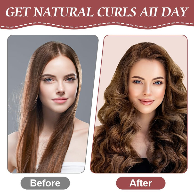 LOPHE 3 Pcs Heatless Hair Curler, Heatless Curls Blowout Rods Headband for All Hair Types, Soft Hair Roller Rods with Hook, Overnight Heatless Hair Curlers, Women Long Hair Styling Tools, Pink 3Pcs-Pink