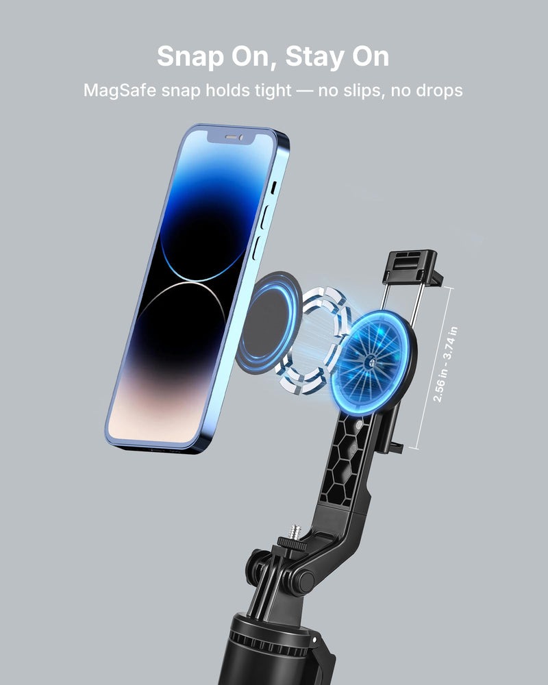 3-in-1 Vlogging Kit for iPhone, 71" Tripod with Lights and Mic | Magnetic & Clamp Phone Holder, Plug In & Record, No Setup, Noise Reduction Mic, Rechargeable Remote, Carrying Bag Included