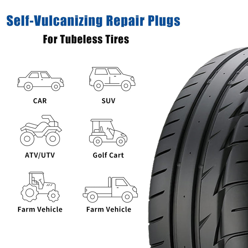 Tire Plugs Heavy Duty (4", 30pcs).Tire Sealing Strip for Puncture Repair are Suitable for Tubeless Tires Car, Light Truck, Motorcycle, ATV, UTV. etc.… Tire Plugs (30PCS)