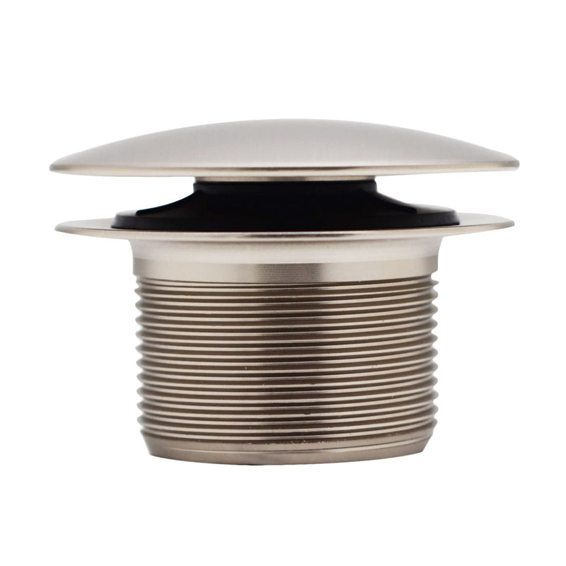 Westbrass A398R-07 1-1/2" NPSM Coarse Thread Mushroom Tip-Toe Bathtub Drain Stopper, Satin Nickel