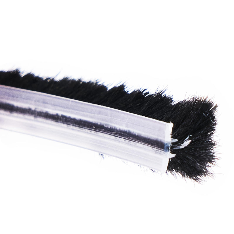CRL W188C 100ft Roll Storefront Door Pile Weatherstrip, 0.313" Pile Height, 0.281" Backing Width-Black