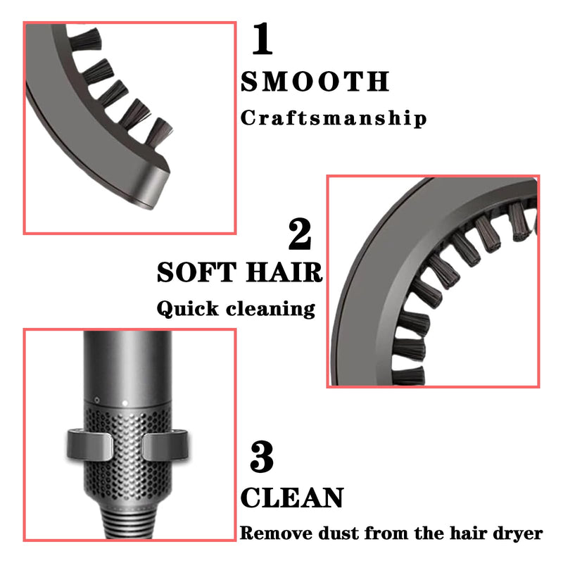 2Pcs Filter Cleaning Brush Compatible with Dyson Airwrap HS01 HS05 Hair Styler, Gentle Air Attachments, Part No.969760-01 Replacement Brush Accessory