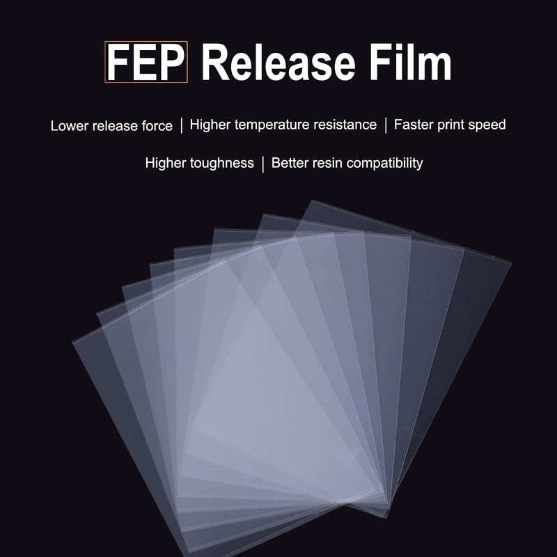 6PCS 380 * 260 * 0.15mm FEP Release Film for Anycubic Photon Mono M7 Max, ELEGOO Jupiter, Jupiter SE, Photon M3 Max 12.8-13.6 inch Resin 3D Printer 6PCS 380*260mm FEP FILM