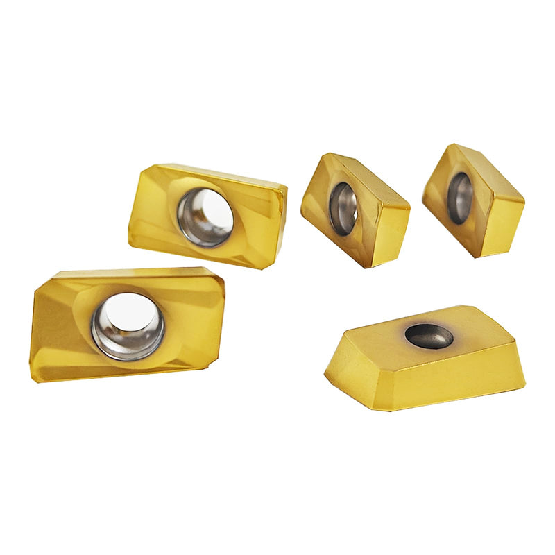HEME Industrial Tools APKT1604 TiN Coated Carbide Inserts for Machining Steel, 10 Pcs Set, 0056-1604x10 APKT160408 For Steel Cutting
