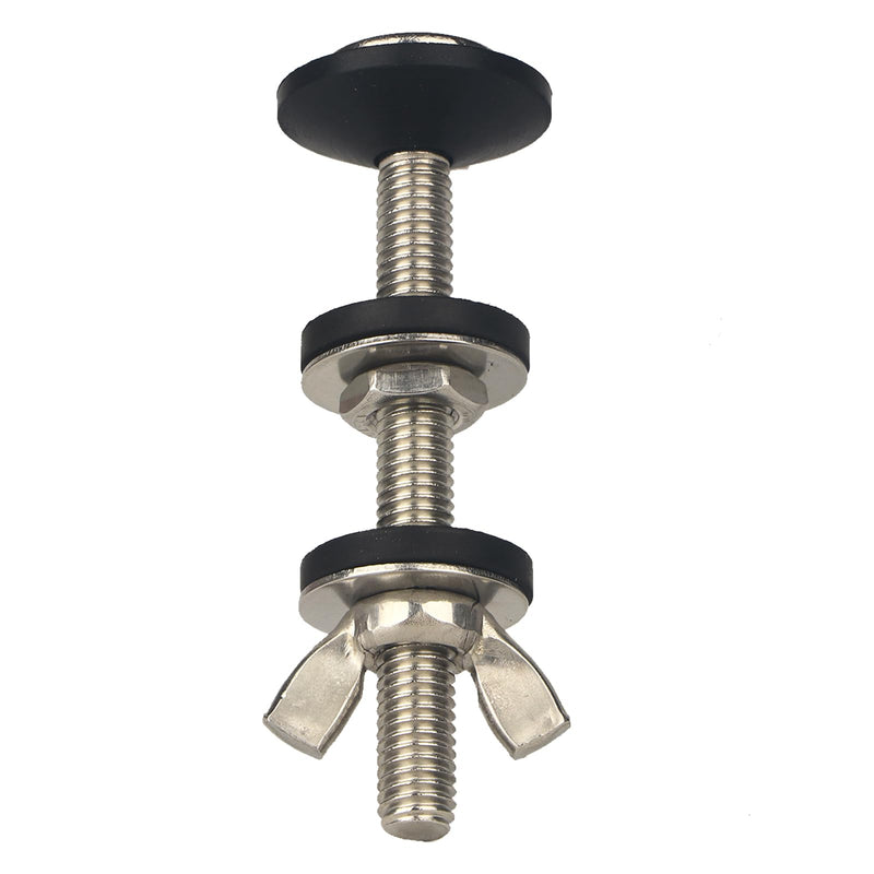 Universal Toilet Tank to Bowl Gasket & Tank to Bowl Bolts, 2 Kind Gasket and 4 Pieces 5/16 * 3.15 Inch Toilet Tank Bolts, Fit Most 2-Inch and 3-Inch Flush Valve Opening black
