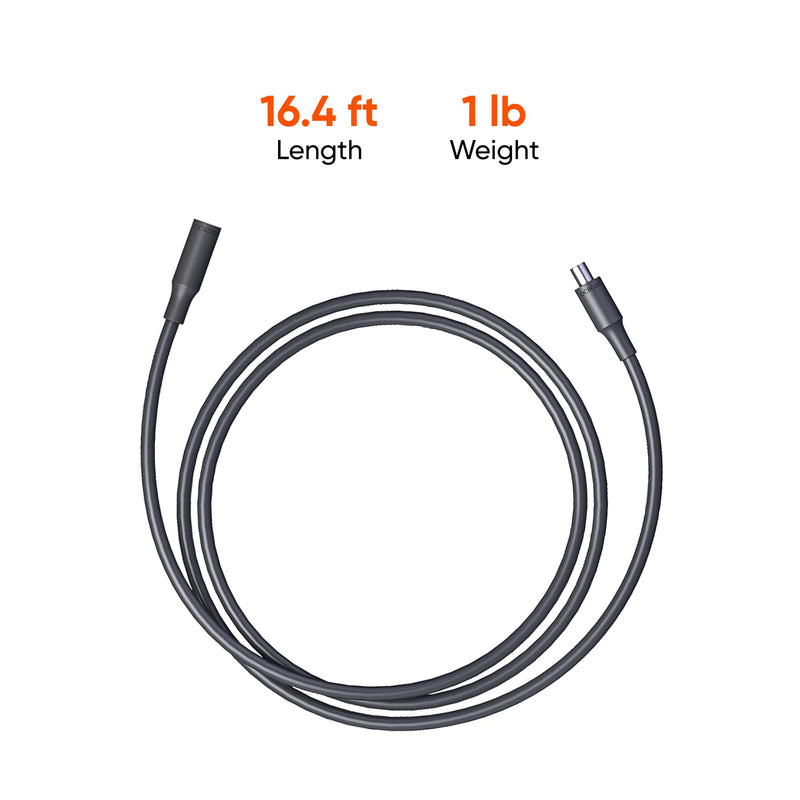 Jackery DC Extension Cable for Solar Panel 16.4 feet / 5 Meter, Grey 196.8 Inches