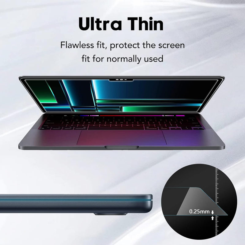 Tempered Glass Laptop Screen Protector for MacBook Pro 16 Inch (M3 Pro/M3 Max/M2 Pro /M2 Max /M1 Pro /M1 Max), 9H Hardness Bubble Free Anti-Scratch Anti-Fingerprint Laptop Screen Filter Ultra-Thin Tempered Glass Film (Black Frame)