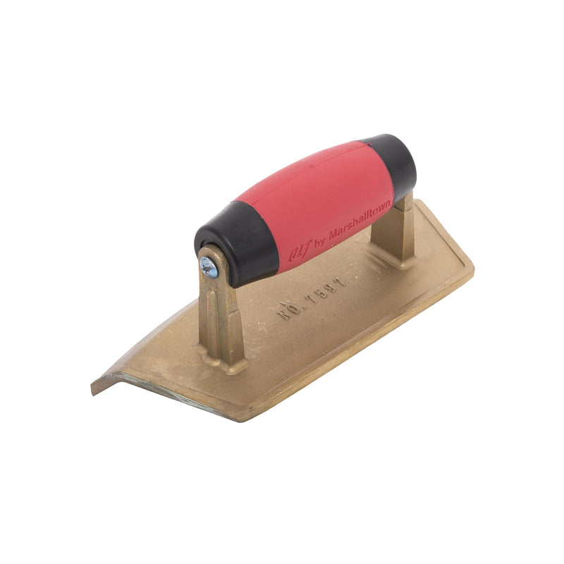 MARSHALLTOWN QLT Bronze Chamfer Tube Concrete Hand Edger, 23 7/8 Inch Tube Diameter, Soft Grip Handle, 7597 One Size
