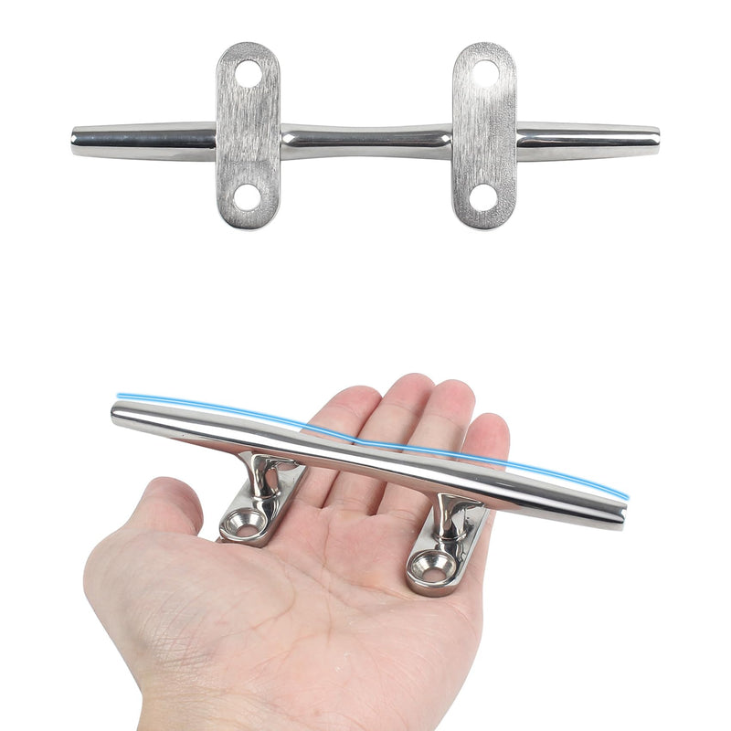 Boat Cleat,Dock Cleats 4/5/6/8/10/12 inch,316 Stainless Steel Boat Dock Cleats,Boat Docking Cleat Rope Cleats,Open Base Dock Cleats for Boat,Yacht,Decks,Nautical Decor,Screws Included(2Pack/4Pack) 6inch 4 Pack