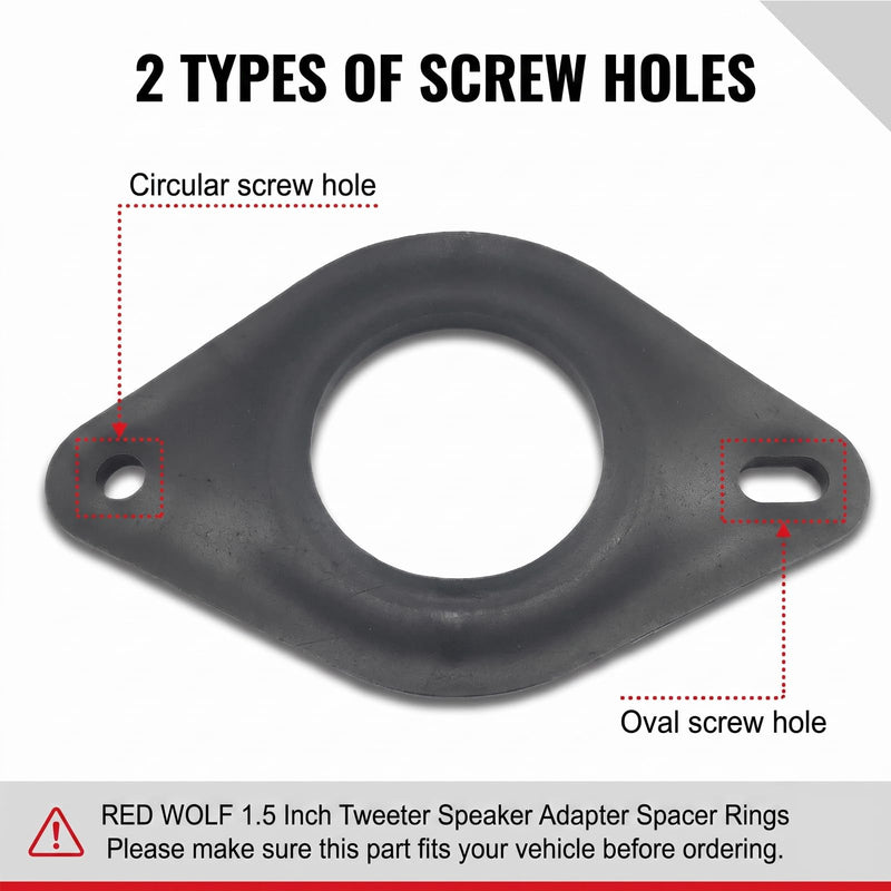 Tweeter Speaker Adapter Spacer Rings, 1.5 Inch Cutout Dash Audio Install Parts, Replacement for Select 4Runner 2005-2023, WRX Forester 2015-2022 Models, Front Center Dashboard Speaker Upgrade