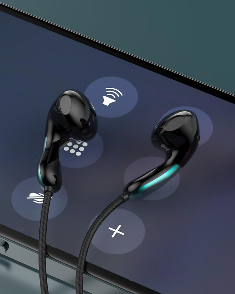 USB C Wired Earbuds with Microphone, in Ear Headphones with Volume Control for Calls Music Videos, 1 Pack, Classic Black 1 Pack, USB-C