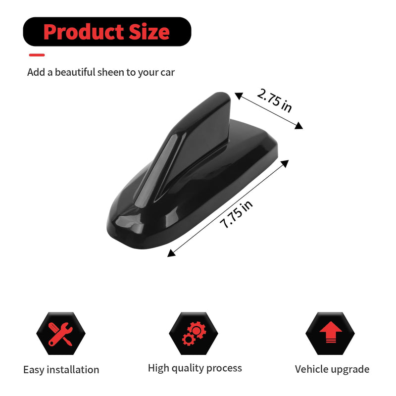 RT-TCZ Roof Antenna Cover Trim Decoration Exterior Accessories for Chevy Silverado/Suburban/Tahoe 2019-2024,for GMC Yukon/Sierra 2019-2024,Black Black