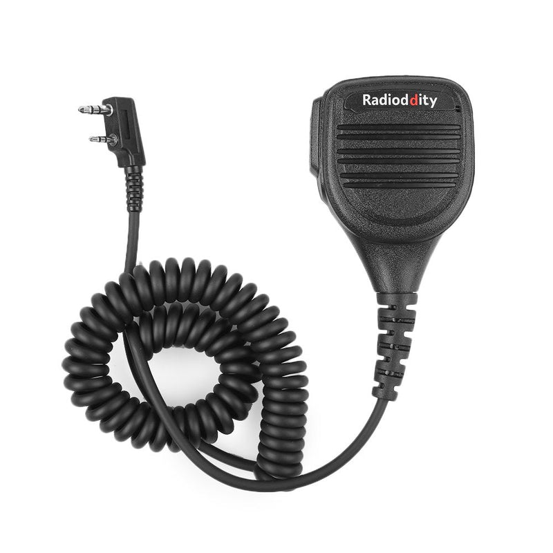 2 Pack Radioddity GM-30 GMRS Radio, Handheld 5W Long Range Two Way Radio for Adults, GMRS Repeater Capable, Display Sync, USB Programming Cable + 2 Pack RD-203 Waterproof Speaker Mic