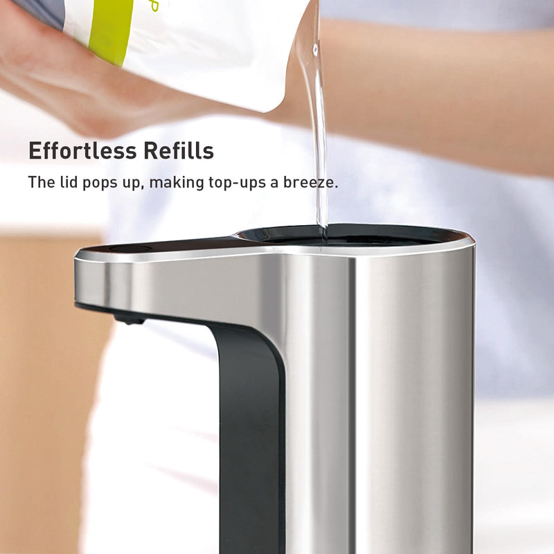 EKO Aroma Touchless Automatic Soap Dispenser for Kitchen and Bathroom, Liquid Hand Soap Dispenser, Water-Resistant and Rechargeable, 9 fl oz (Stainless) Stainless Steel 9 oz (Standard Rechargeable)