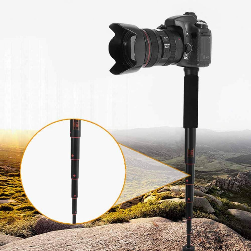 Mini Camera Monopod 48 Inch, Portable Adjustable Height Monopod Selfie Stick Mount Support Rod for DSLR Camera Mirrorless Camera, Flash, Mobile Phone(P-256A)