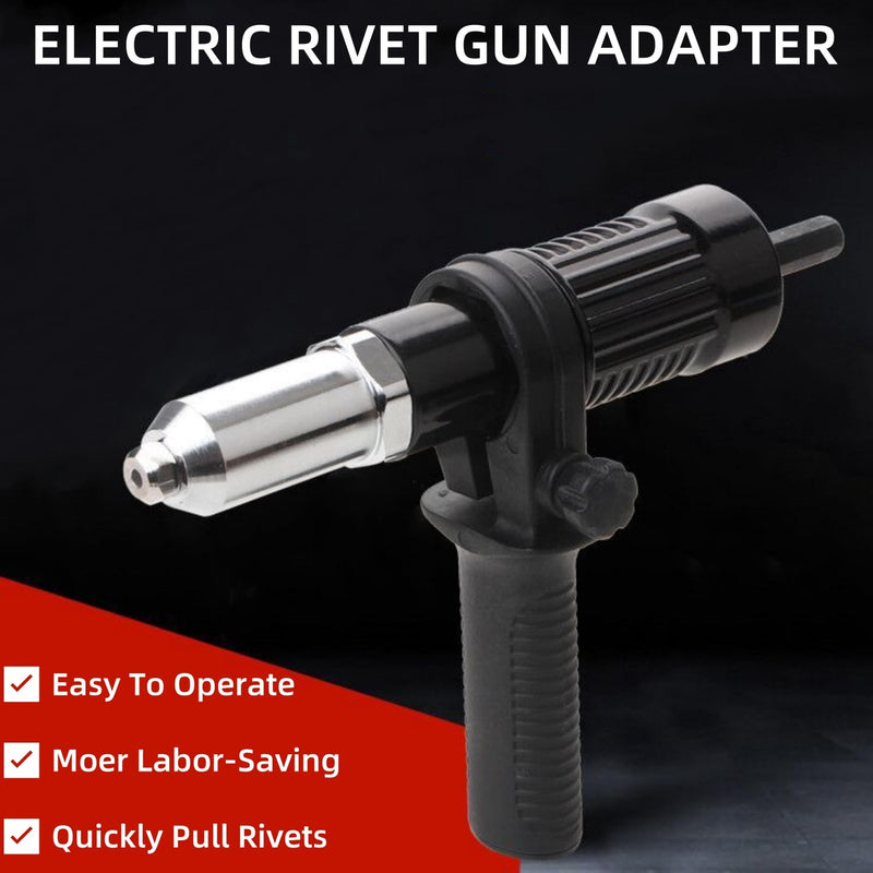 Rivet Gun Adapter with Removable Plastic Handle, Electric Rivet Gun Head, Cordless Riveting Drill Tool Accessories