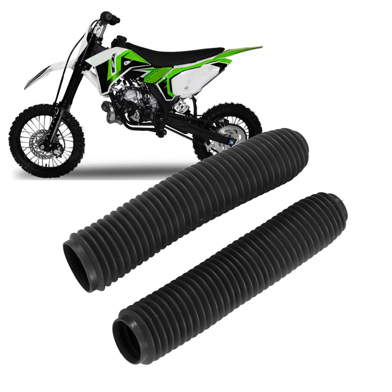 Aramox Shock Absorber Boots, Pair Motorcycle Front Fork Shock Boots Dust Cover Replacement for SUZUKI RM125 DR250 DRZ400 400 (Black) Black