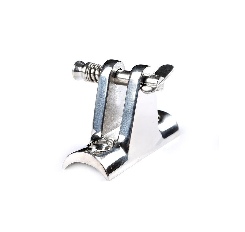 Mxeol Bimini Top Deck Hinges Fitting Concave Base Hardware with Quick Pins 4 Packs Silver 4PCS