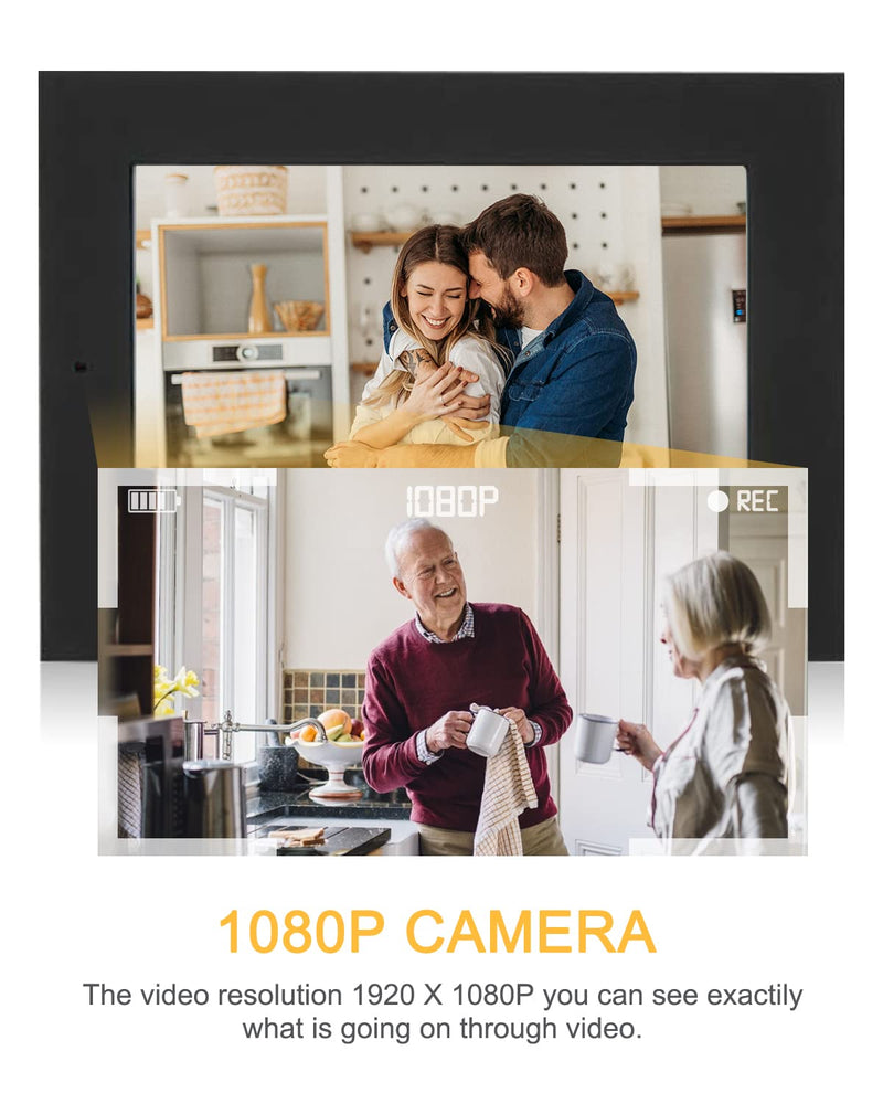 Hidden Camera Photo Frame,1080P Picture Frame Spy Camera Security Nanny Cam with Motion Detection, Indoor Security Video Spy Cam for Home Office-No WiFi Needed No Audio