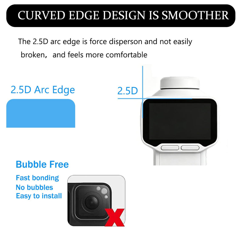 PCTC 2+2 Pack Screen Protector for Insta 360 Luna Ultra | 9H Hardness Tempered Glass Flim for Insta 360 Luna Ultra, Anti-Scratch, Bubble Free, HD Clarity