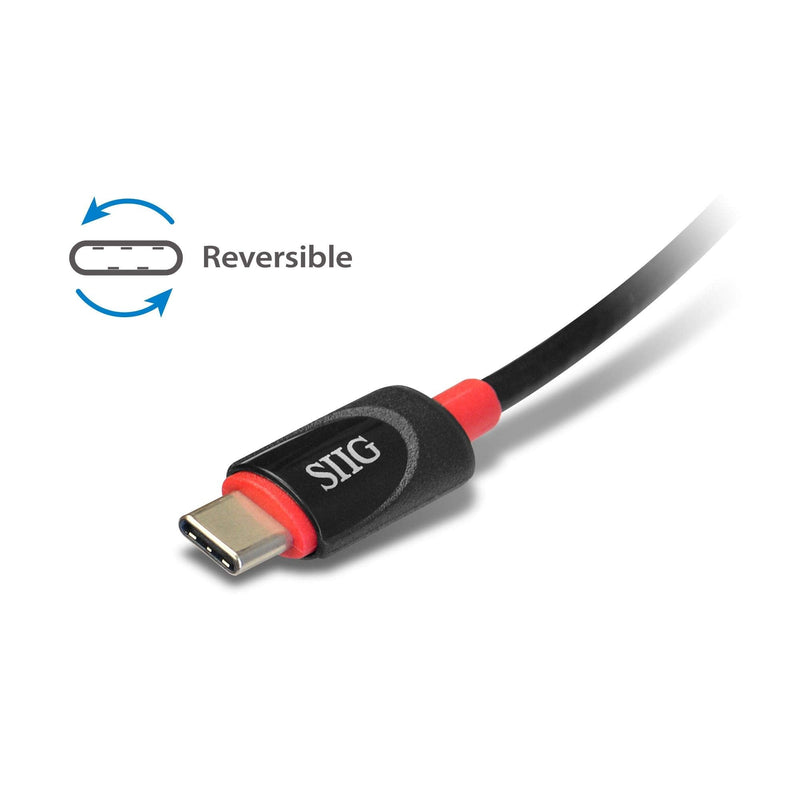 SIIG USB Type C to Gigabit Ethernet Adapter - 10/100/1000 Mbps LAN adapter for Windows and Mac Systems, Thunderbolt 3 (Black) Black - USB C